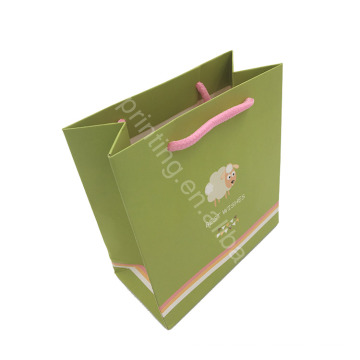 Customized Shape!Newest design top quality green paper bag